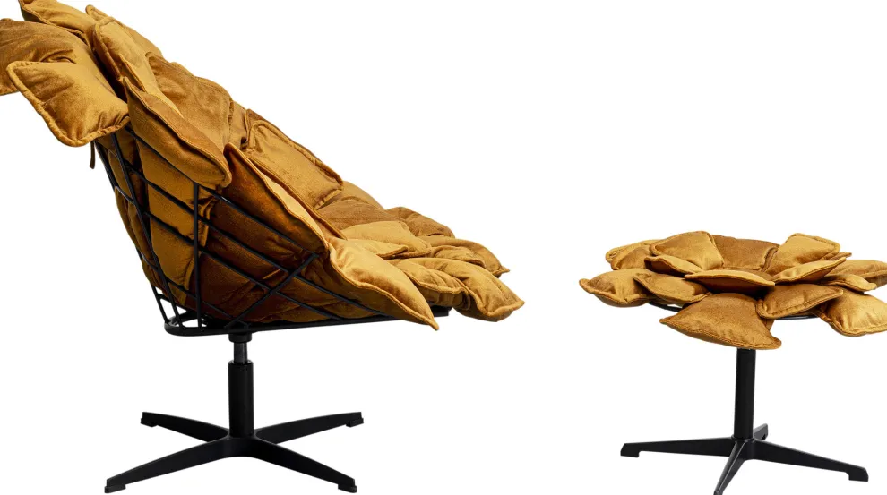 Draaibare Fauteuil + Hocker Blossom