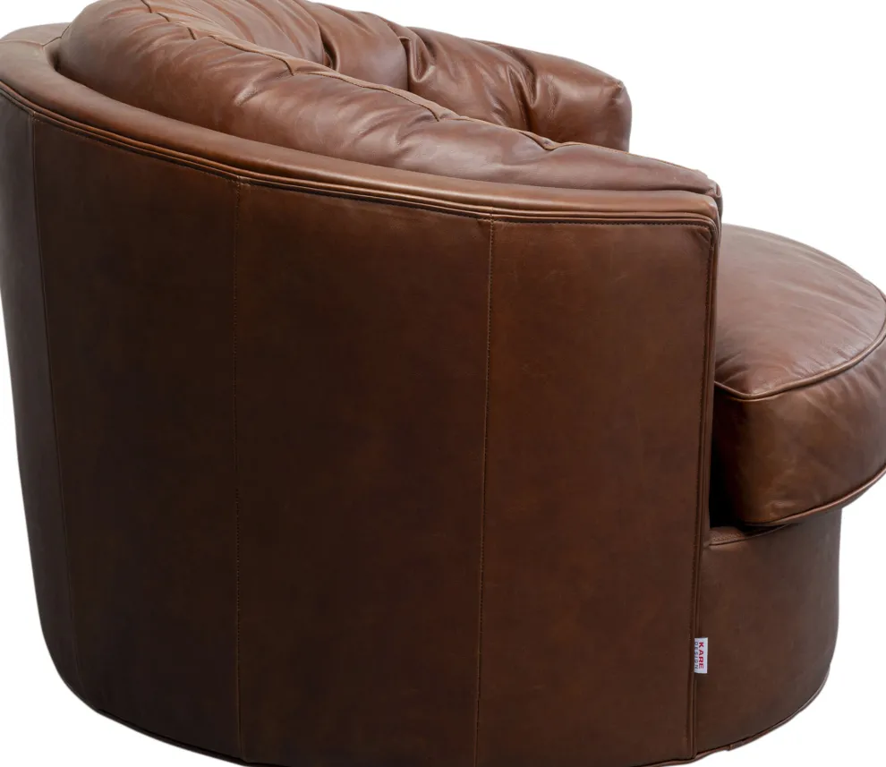 Draaibare Fauteuil Music Hall Leather Brown