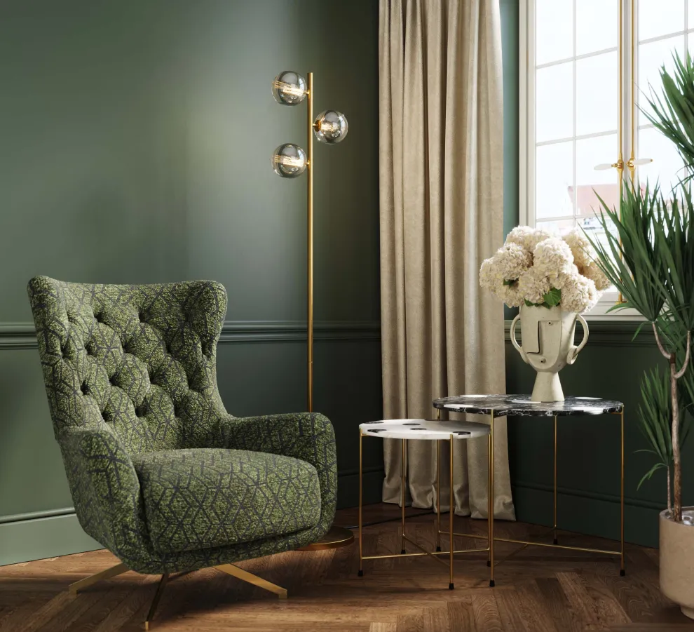Draaifauteuil Bellini Green