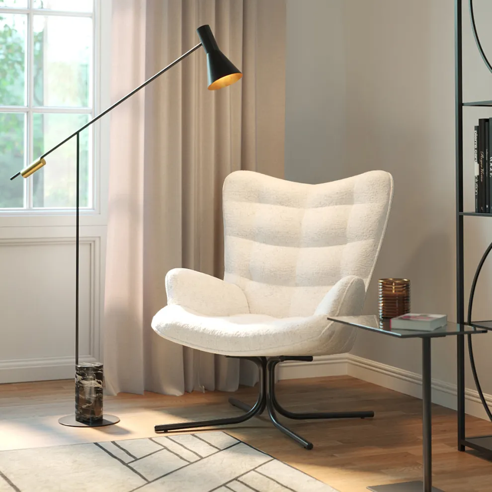 Draaifauteuil Oscar Boucle Cream