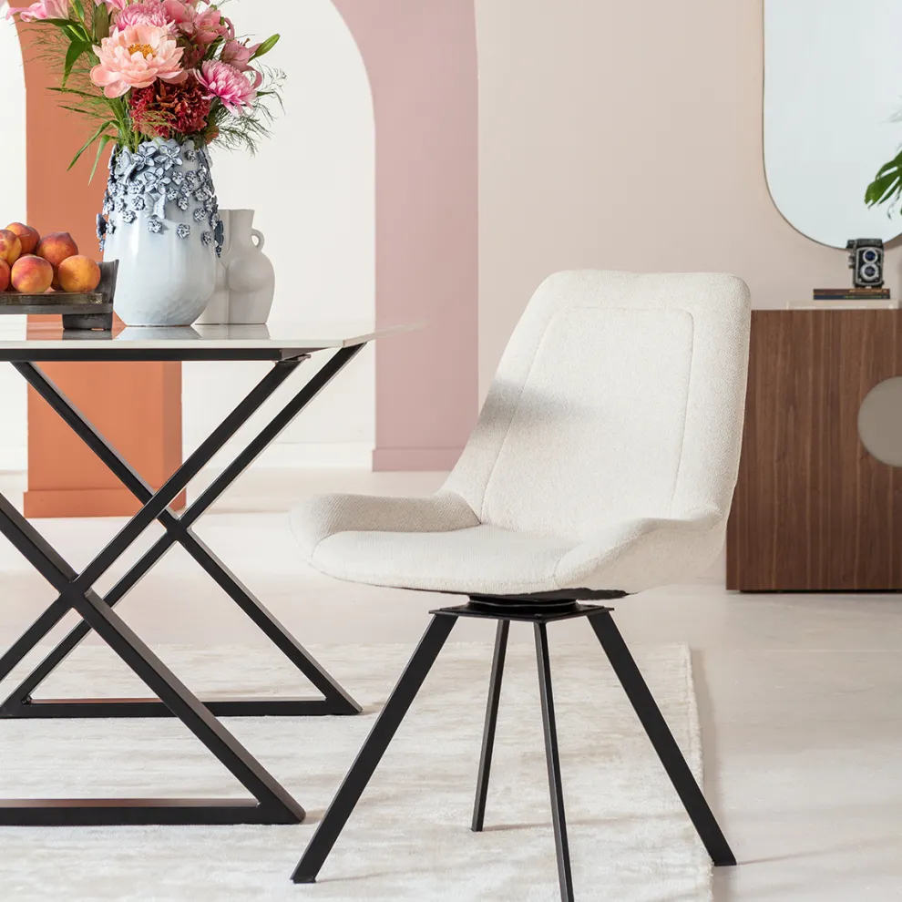 Draaistoel Baron Cream