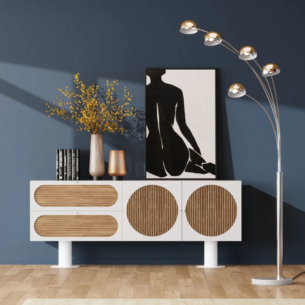 Dressoir Atomic White 183x76cm