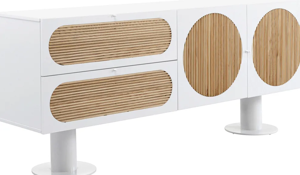 Dressoir Atomic White 183x76cm
