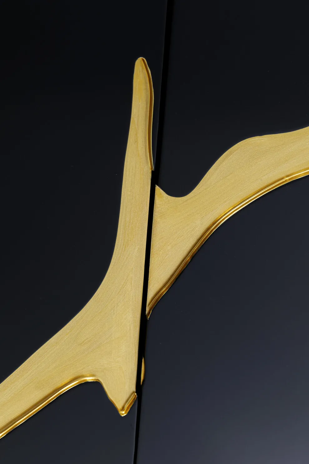 Dressoir Cracked Black Gold 165x80cm