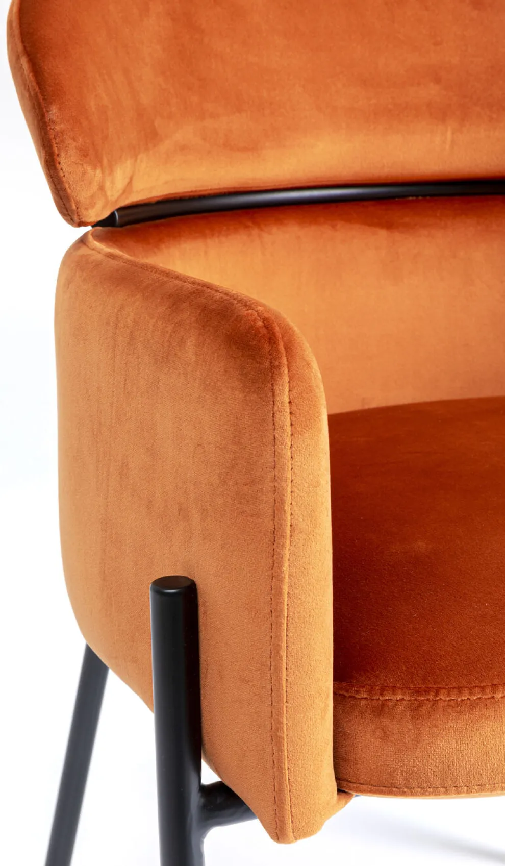 Eetkamerstoel Alexia Fluweel Oranje