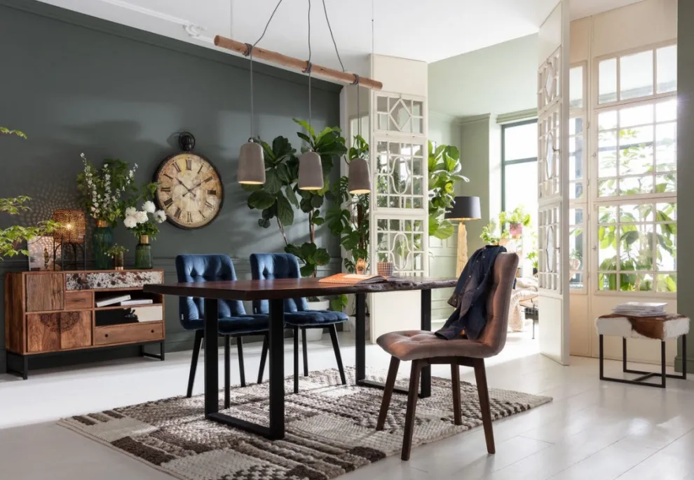 Eetkamerstoel Black Moritz Fluweel Blauw