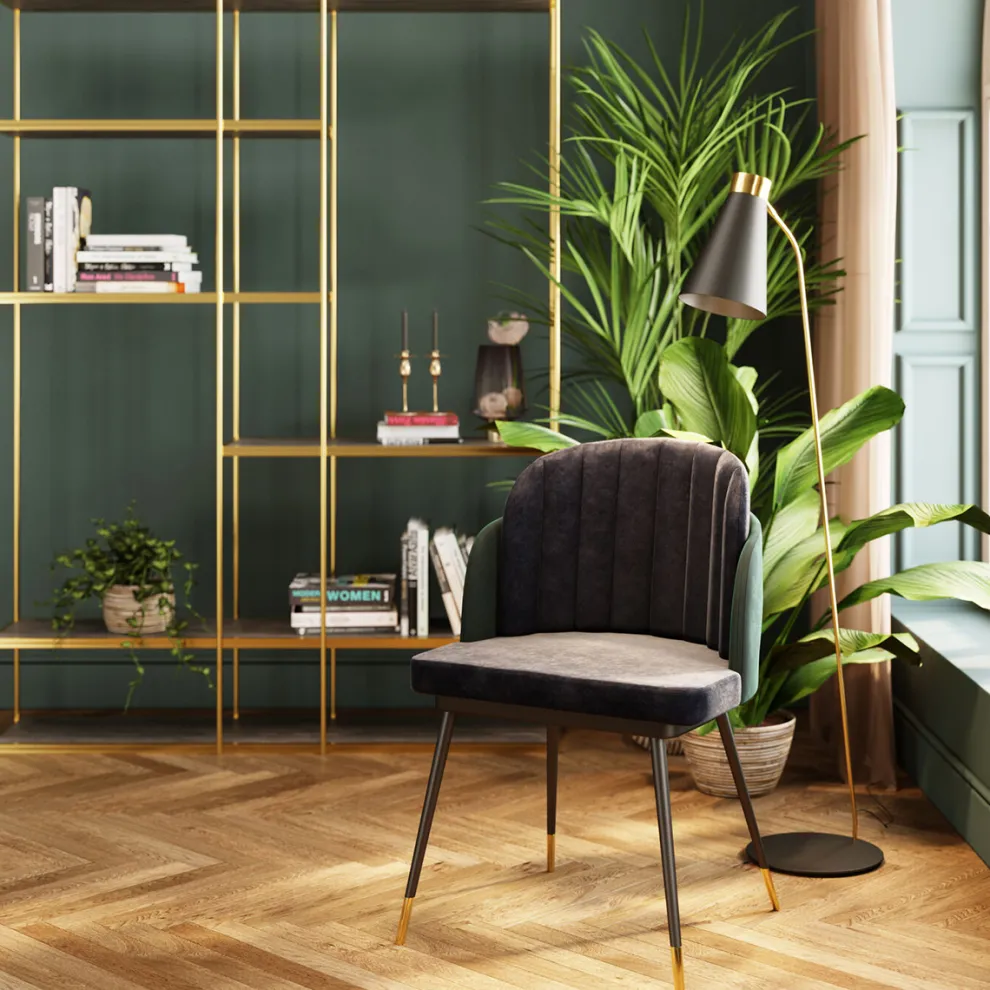 Eetkamerstoel Hojas Grijs