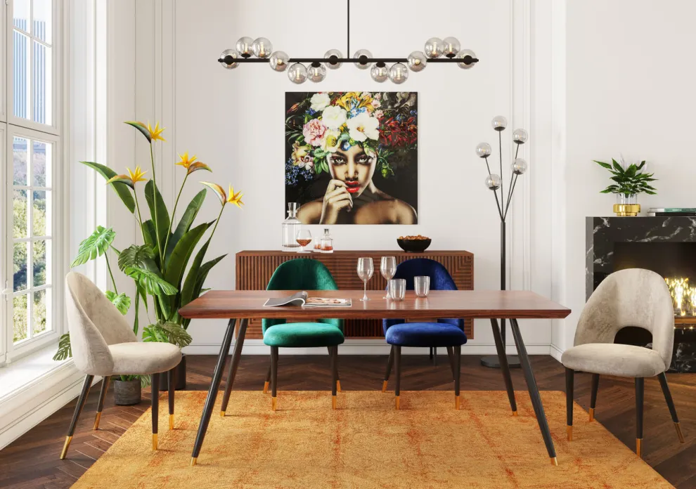 Eetkamerstoel Iris Fluweel Beige