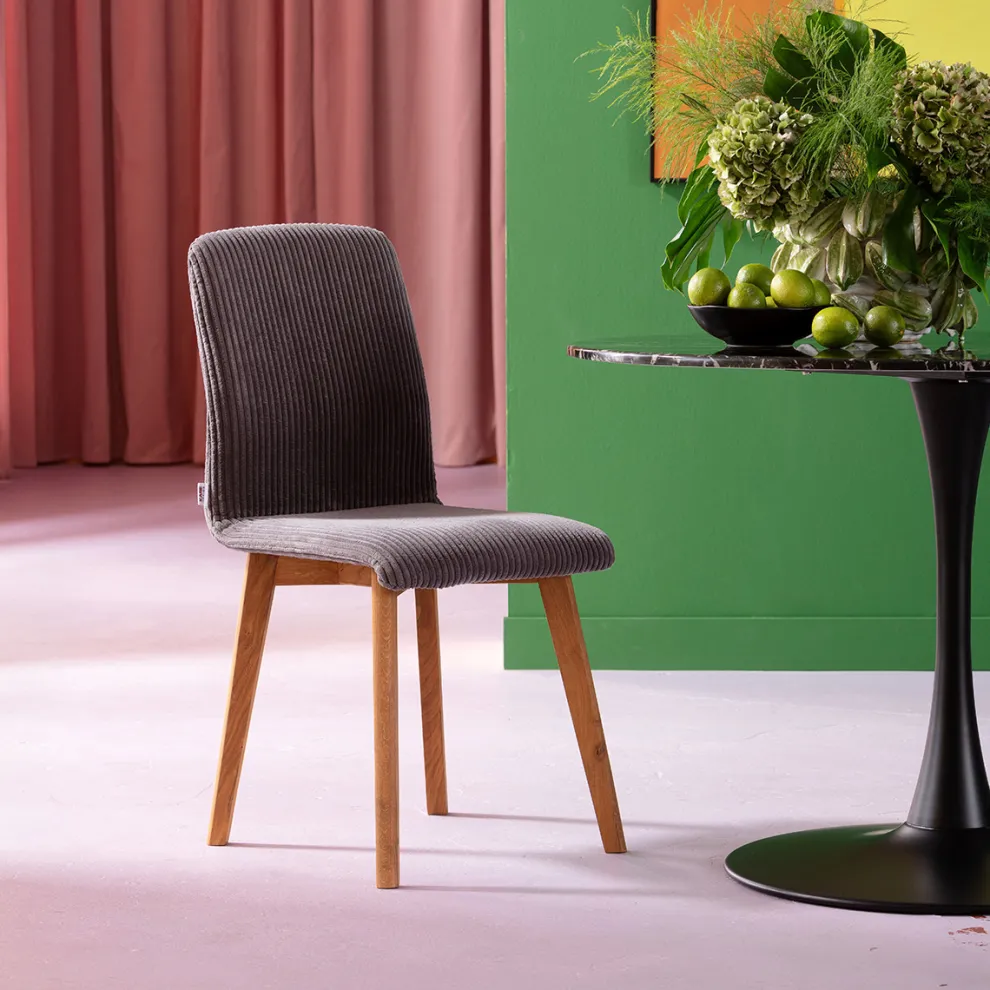 Eetkamerstoel Lara Cord Grey