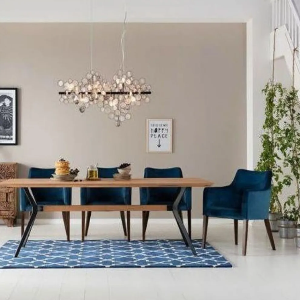 Eetkamerstoel Mode Fluweel Patrol-Blauw