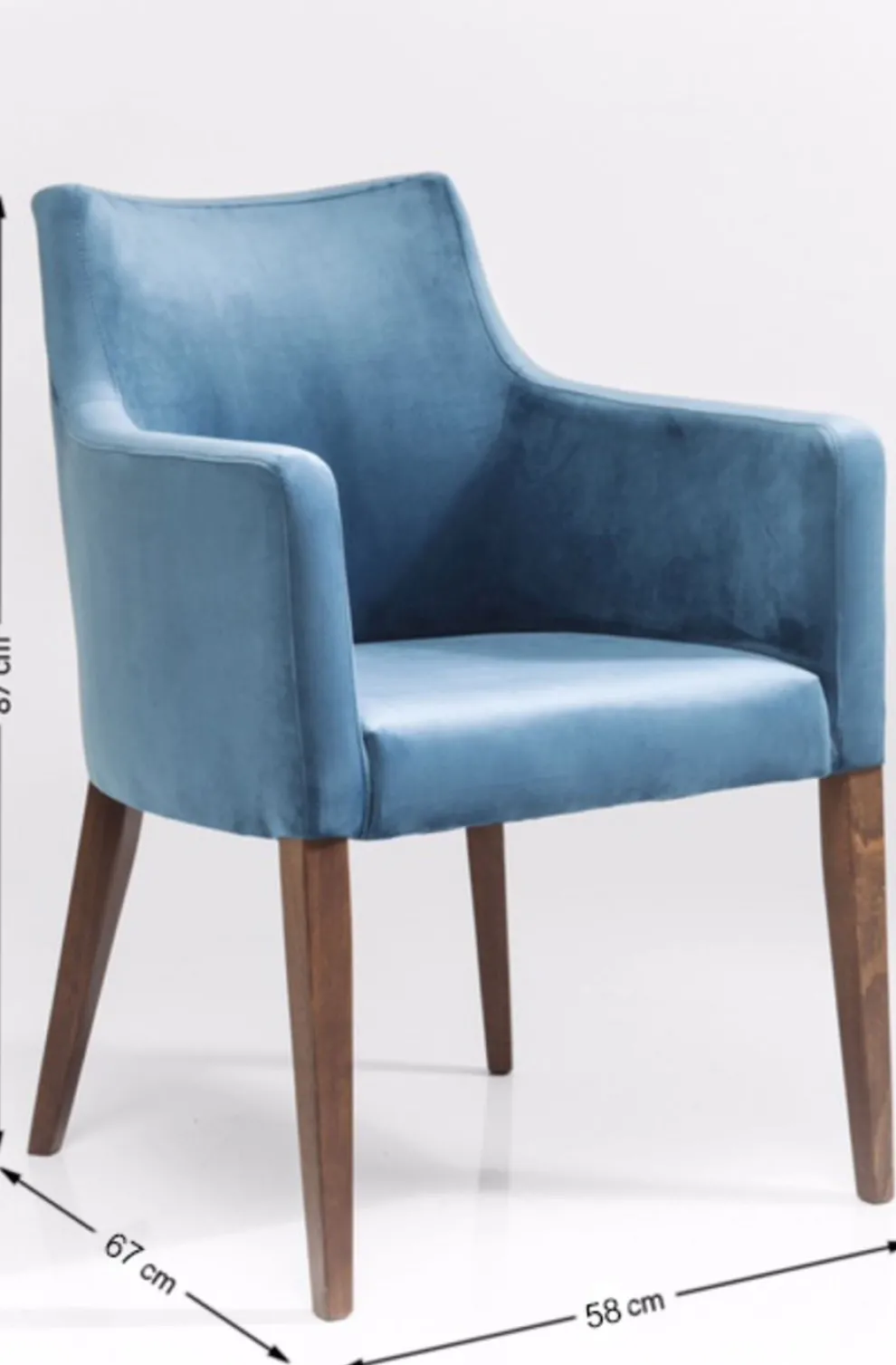 Eetkamerstoel Mode Fluweel Patrol-Blauw