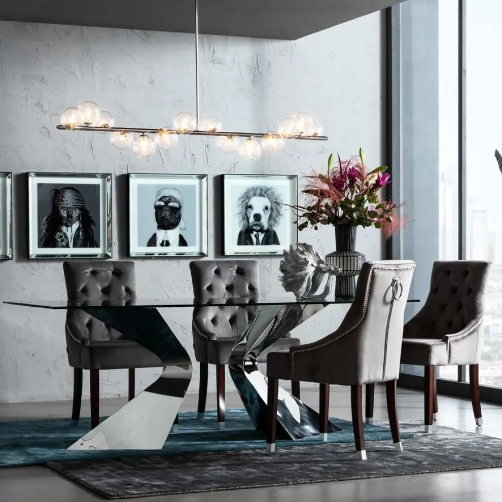 Eetkamerstoel Prince Fluweel Grijs