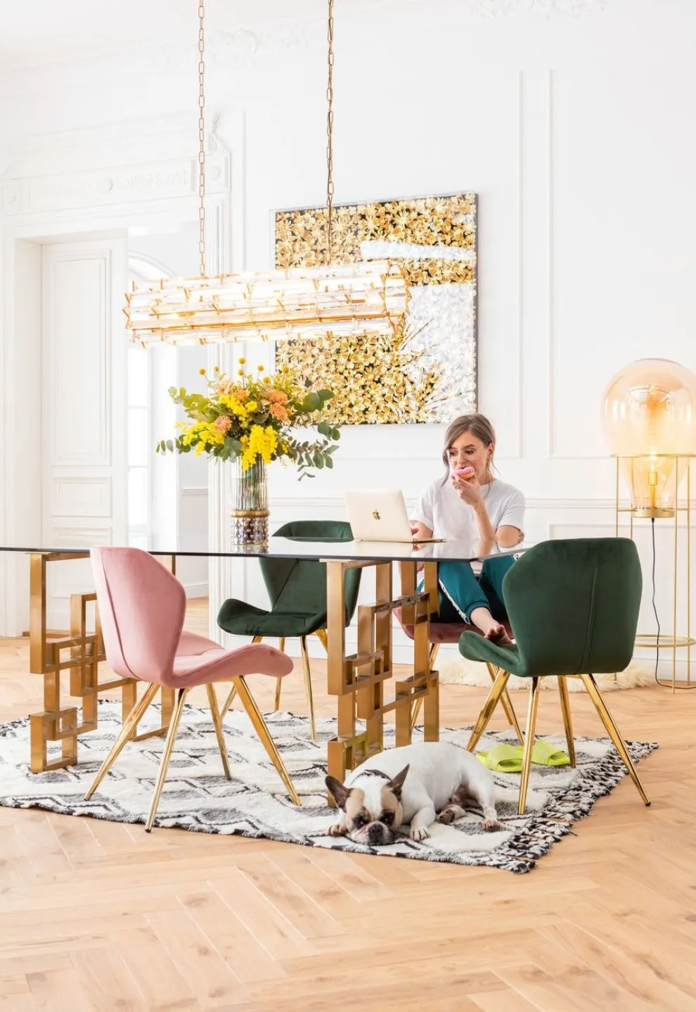 Eetkamerstoel Viva Roze