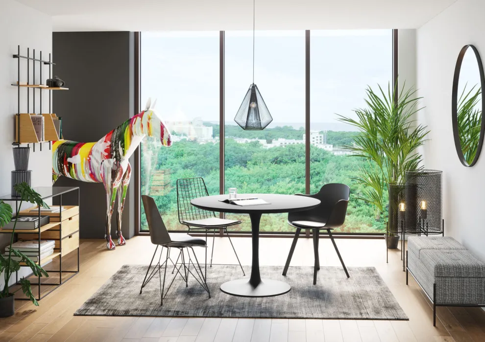 Eetkamerstoel Wire Zwart