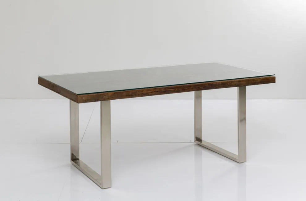 Eettafel Conley Chroom 180x90cm