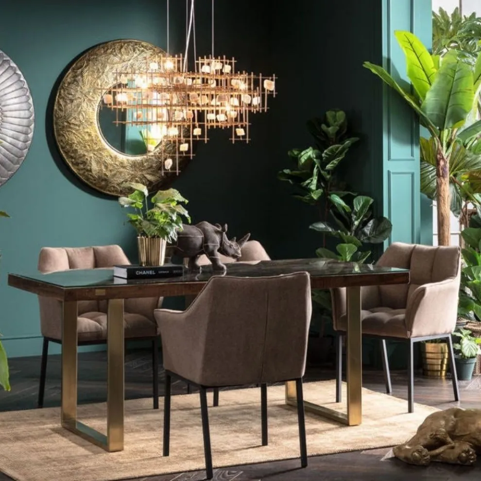 Eettafel Conley Messing 160x80cm