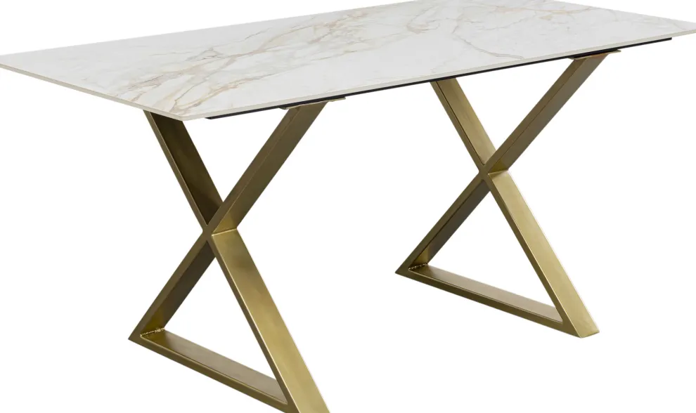 Eettafel Eternity Cross Brass 160x80cm