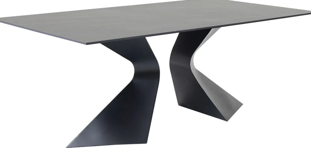 Eettafel Gloria Black Ceramic Black 200x100cm