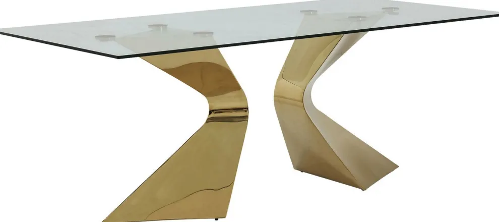 Eettafel Gloria Goud 200x100cm