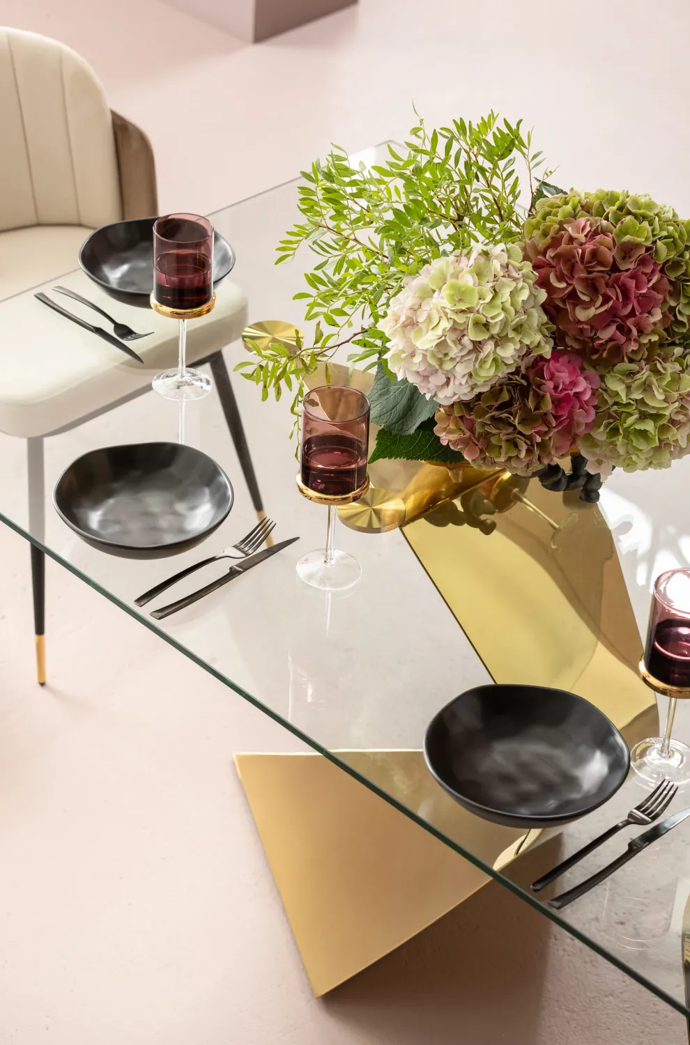 Eettafel Gloria Goud 200x100cm