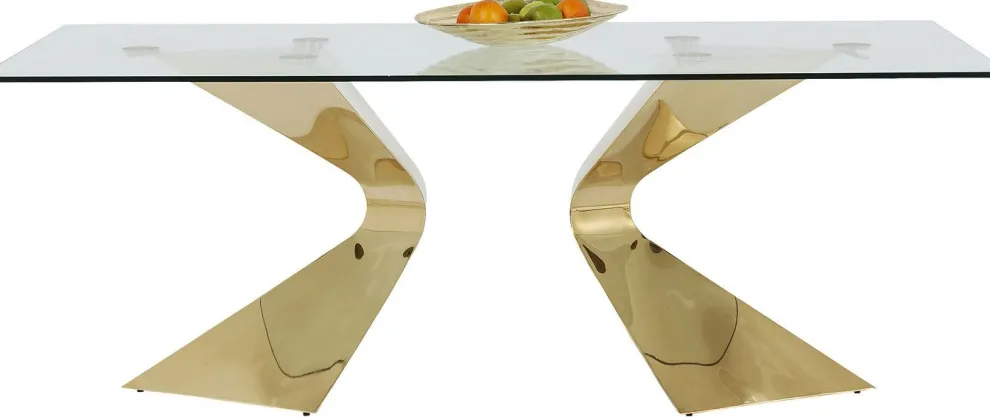 Eettafel Gloria Goud 200x100cm