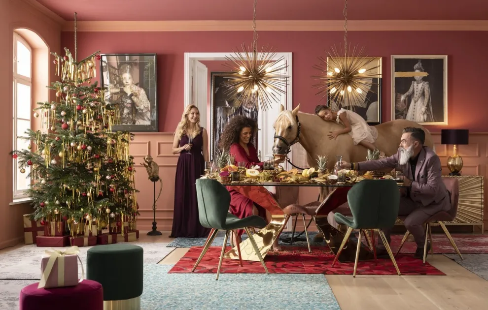 Eettafel Gloria Goud 200x100cm