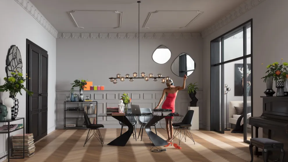 Eettafel Gloria Zwart 200x100cm