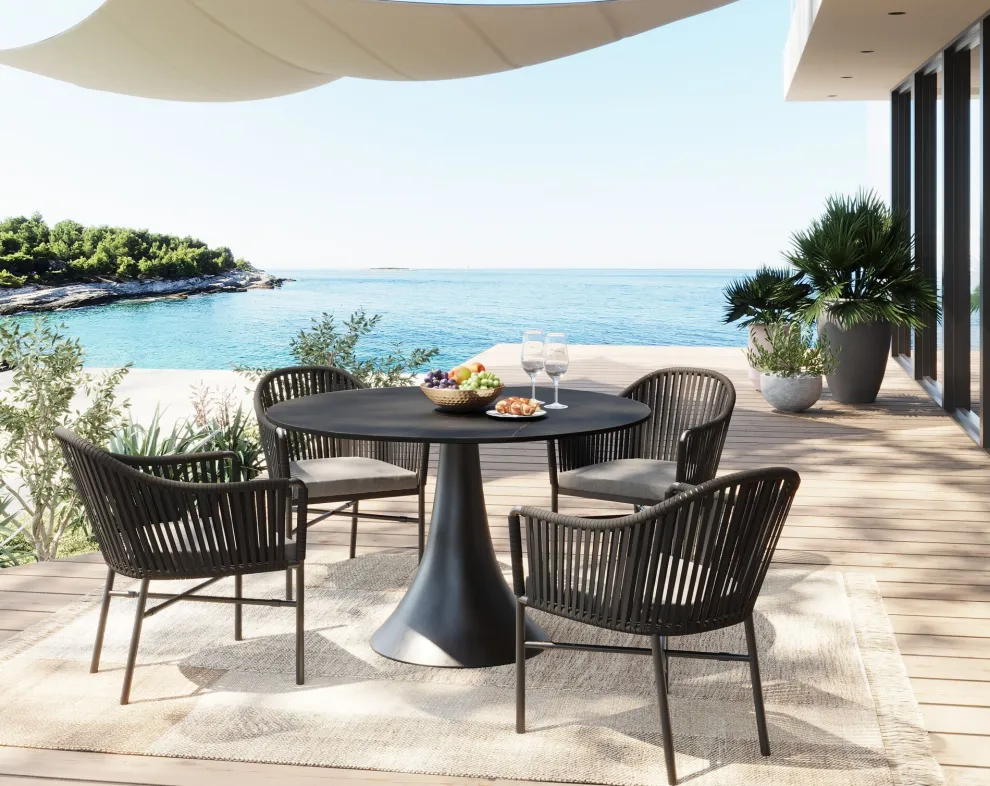 Eettafel Grande Possibilita Black 110cm