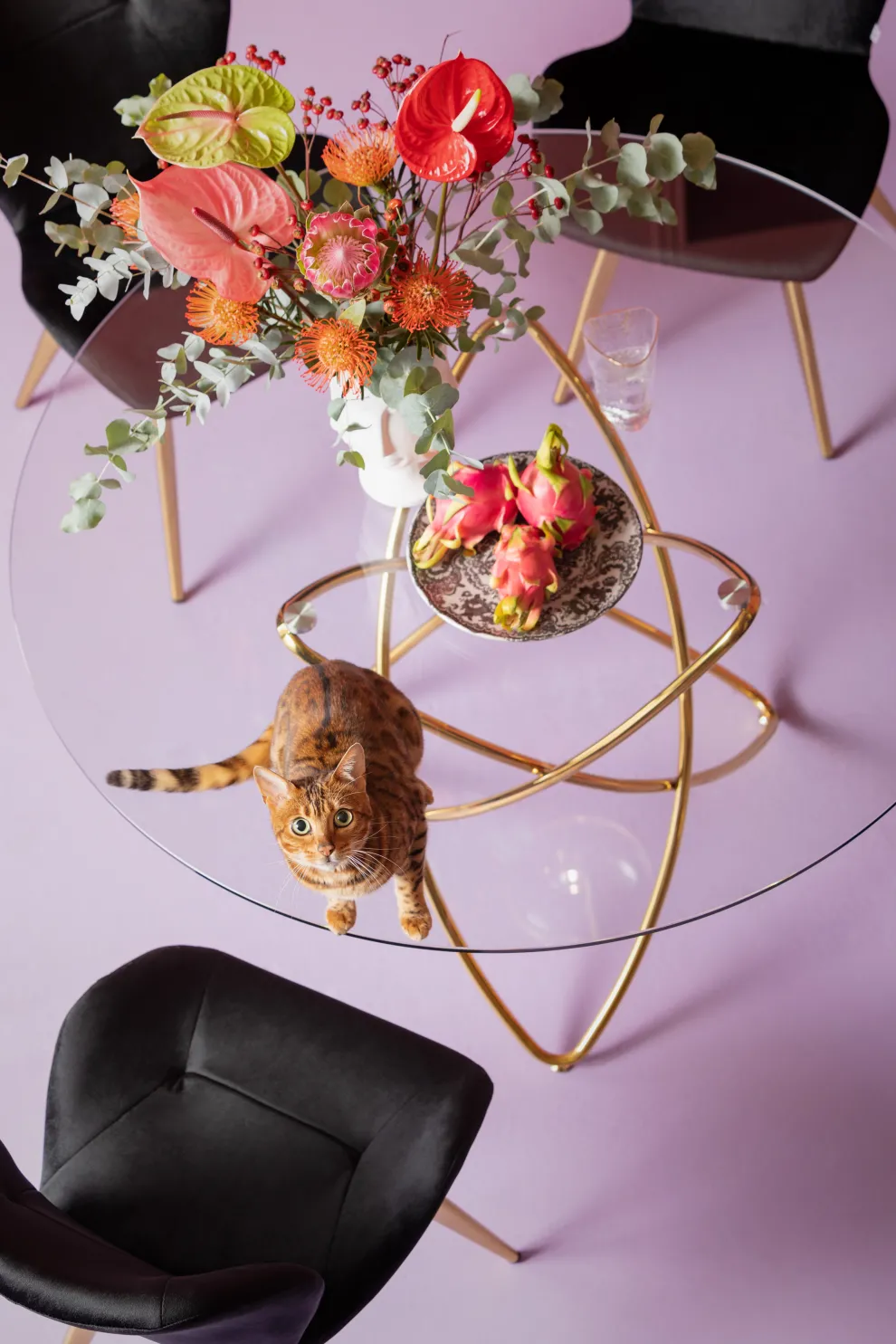 Eettafel Molekular Goud Ø120cm