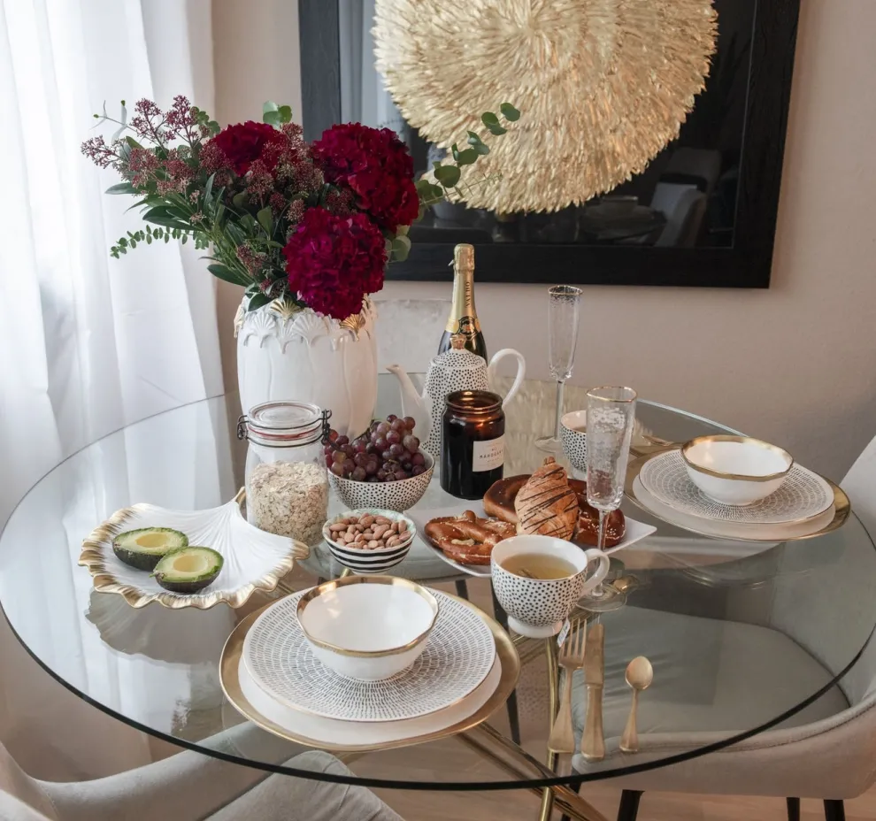 Eettafel Molekular Goud Ø120cm