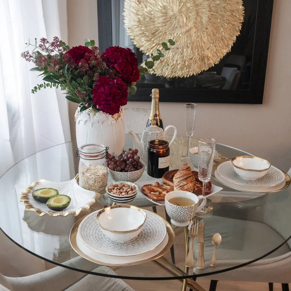 Eettafel Molekular Goud Ø120cm