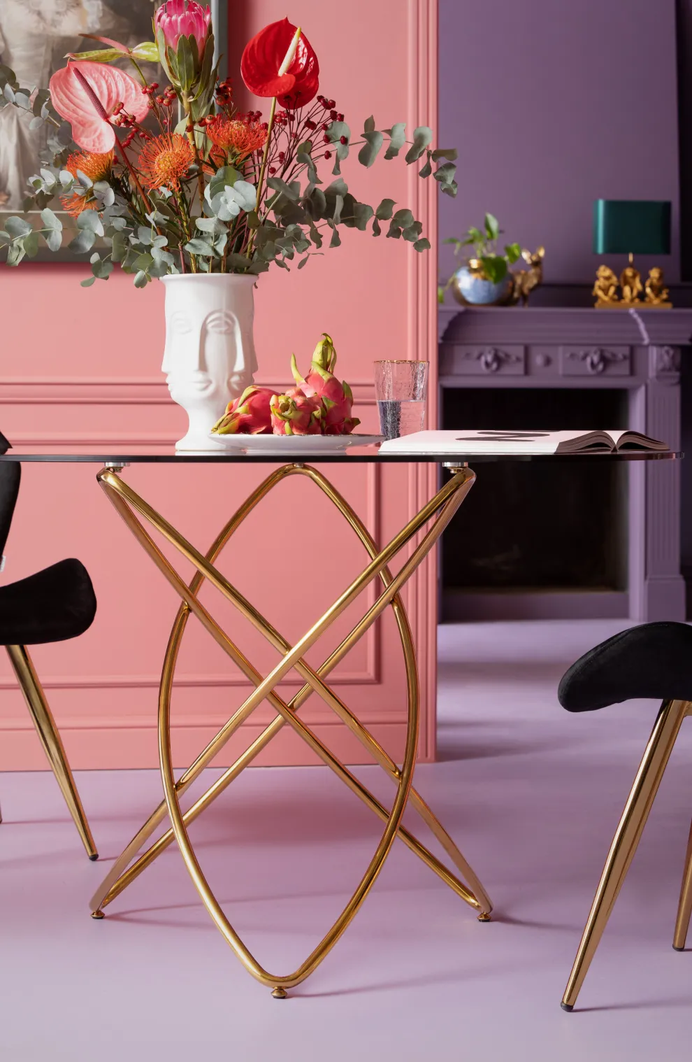 Eettafel Molekular Goud Ø120cm