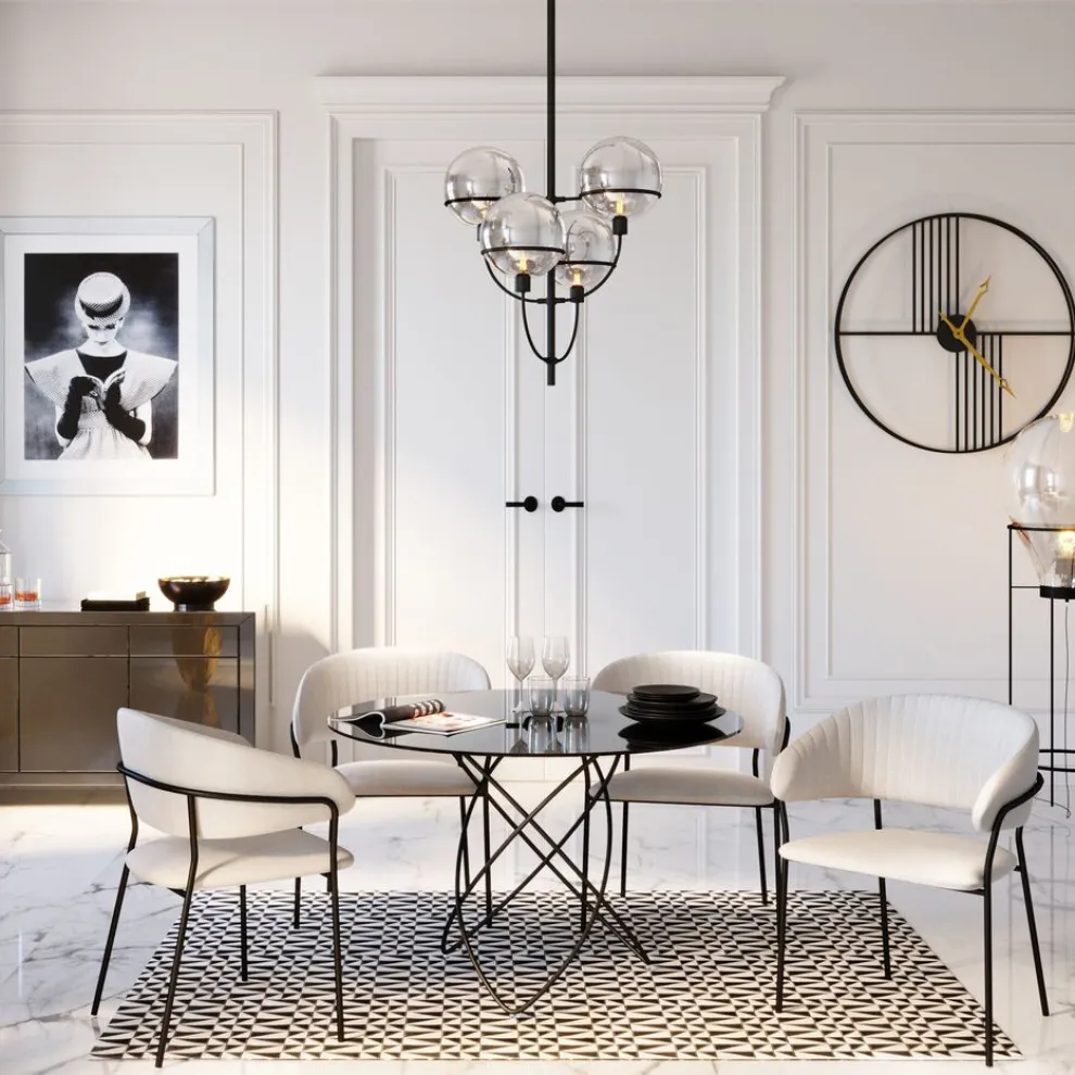 Eettafel Molekular Zwart Ø120cm