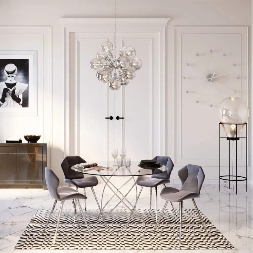 Eettafel Molekular Zilver Ø120cm