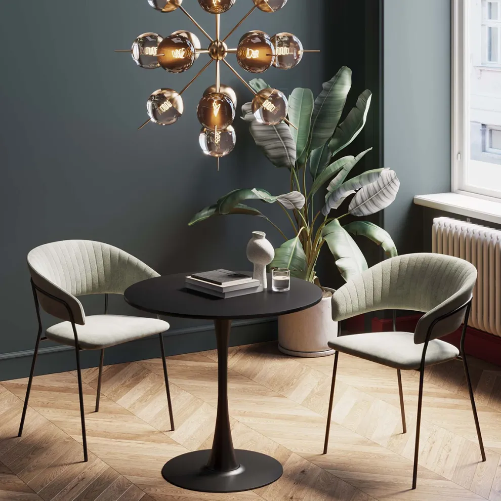 Eettafel Schickeria Black 80cm