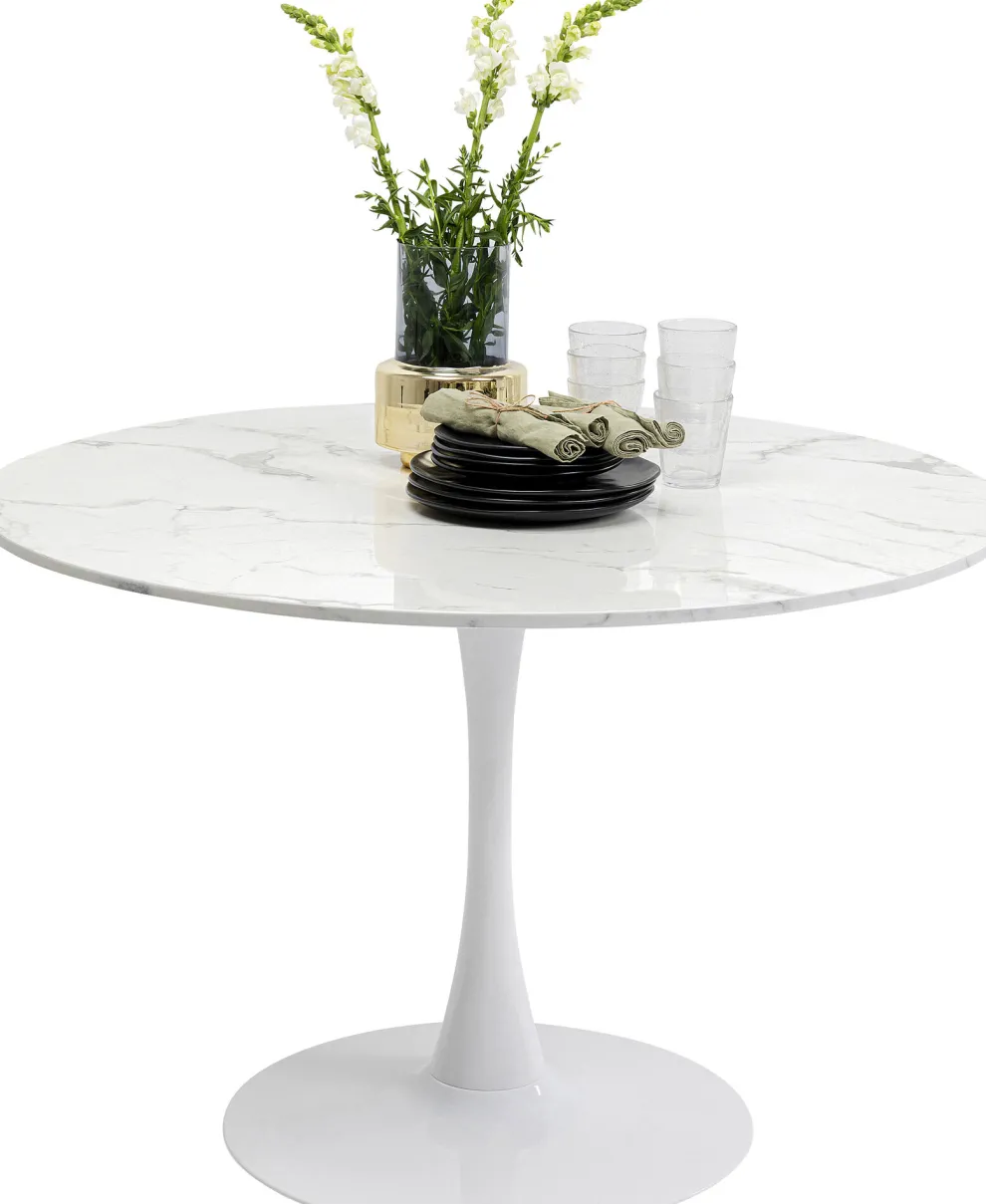 Eettafel Schickeria Marble White 110cm