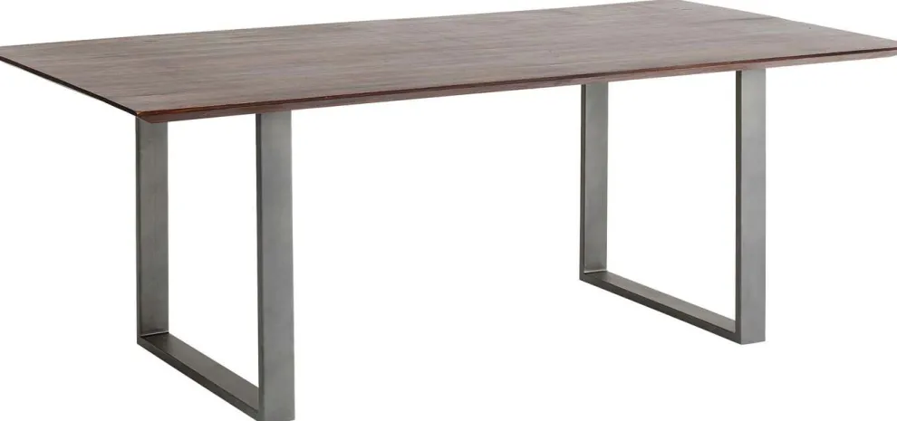 Eettafel Symphony Donker Ruwstaal 180x90cm