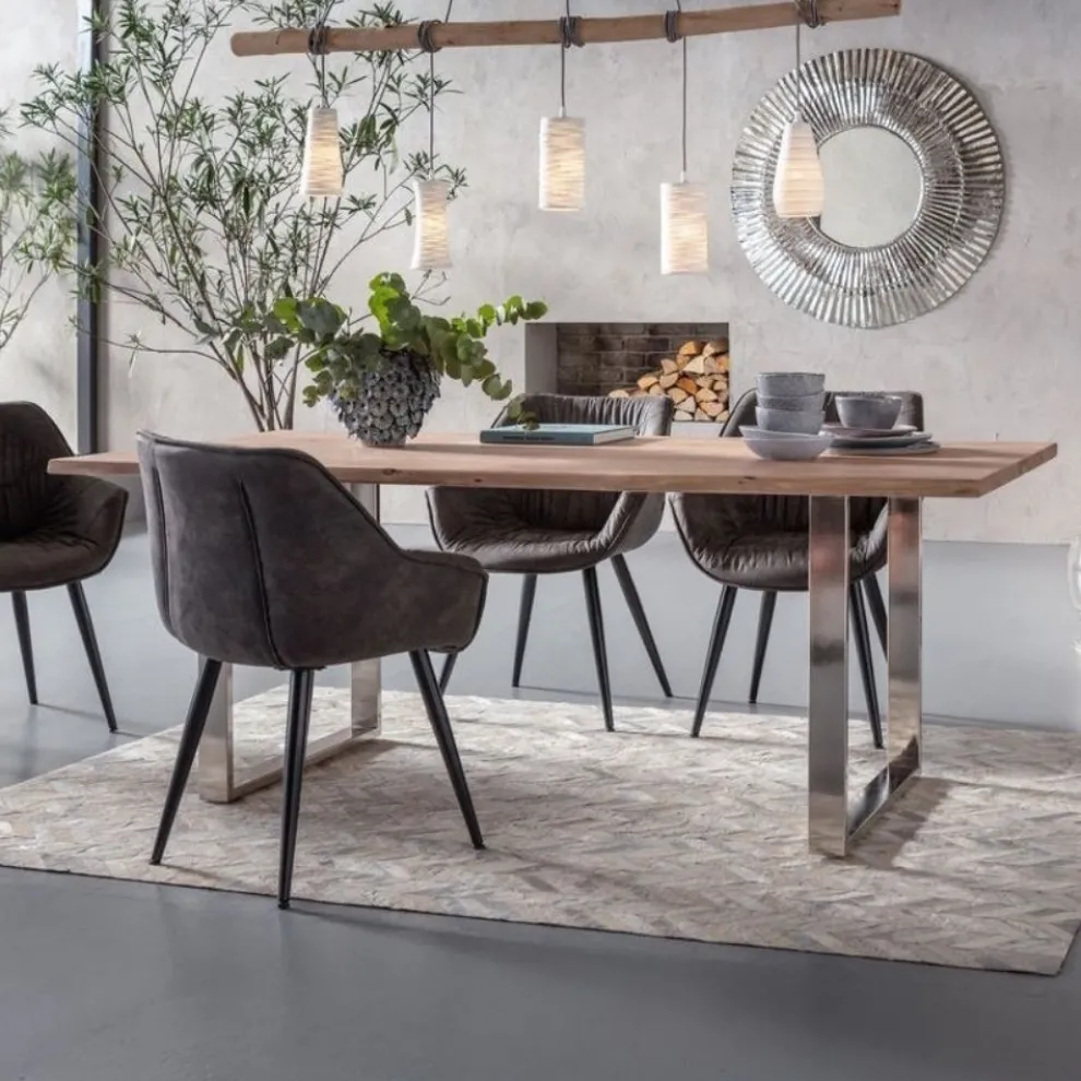 Eettafel Symphony Chroom 200x100cm