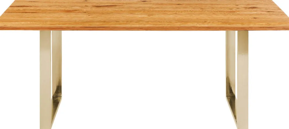 Eettafel Symphony Eiken Messing 160x80cm