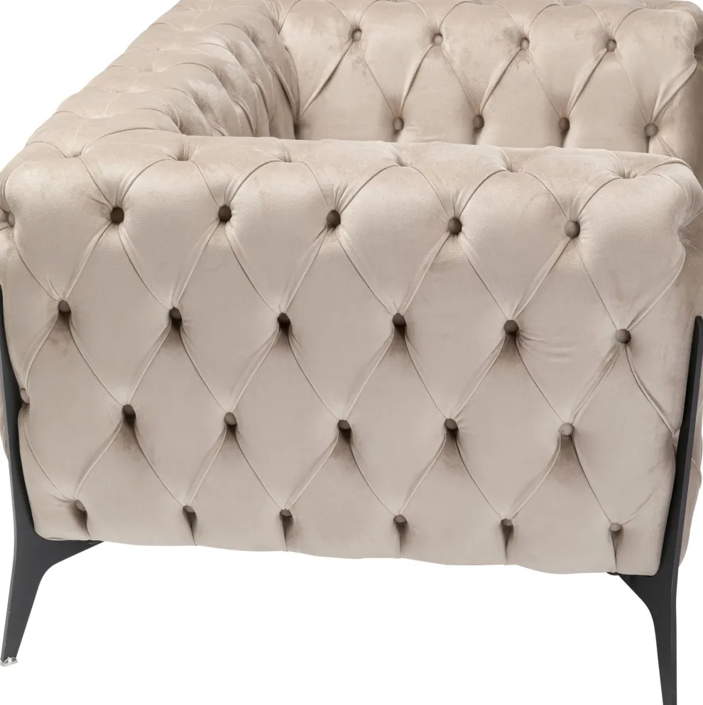 Fauteuil Bellissima Velvet Taupe 120cm