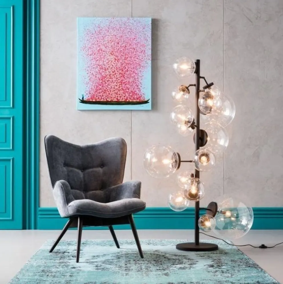 Fauteuil Black Vicky Fluweel Grijs