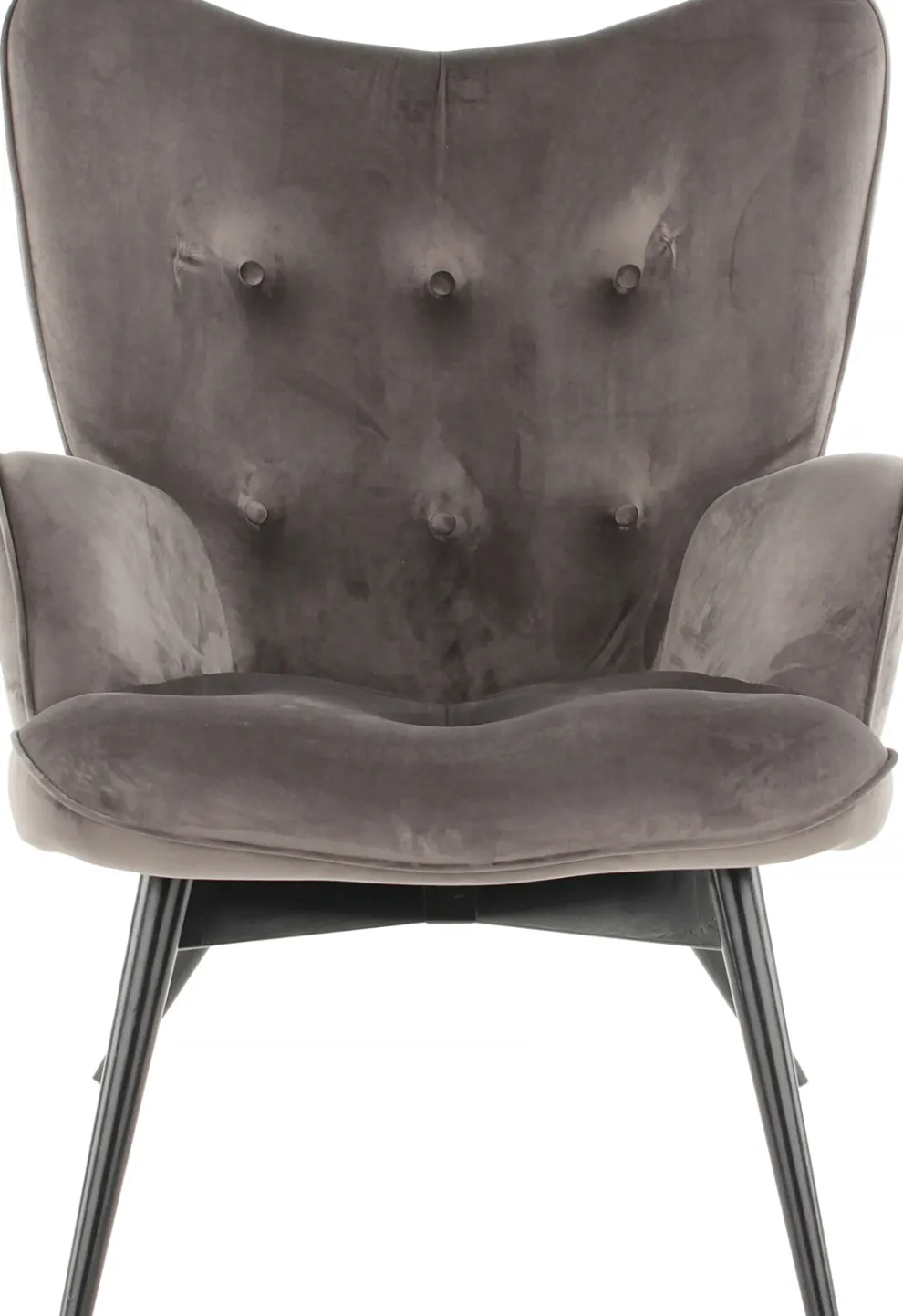 Fauteuil Black Vicky Fluweel Grijs