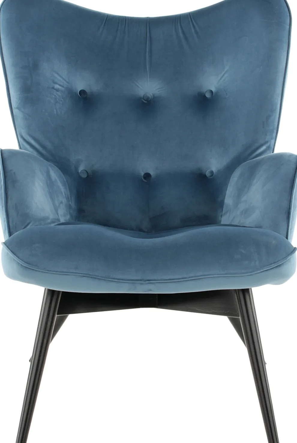 Fauteuil Black Vicky Fluweel Petrol-Blauw