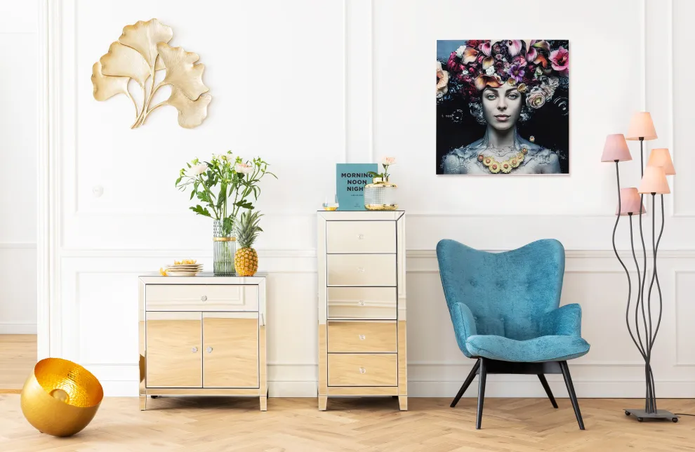 Fauteuil Black Vicky Fluweel Petrol-Blauw