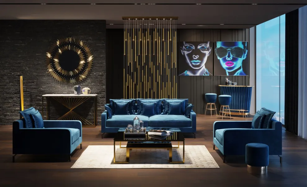 Fauteuil Lullaby Petrol-Blauw