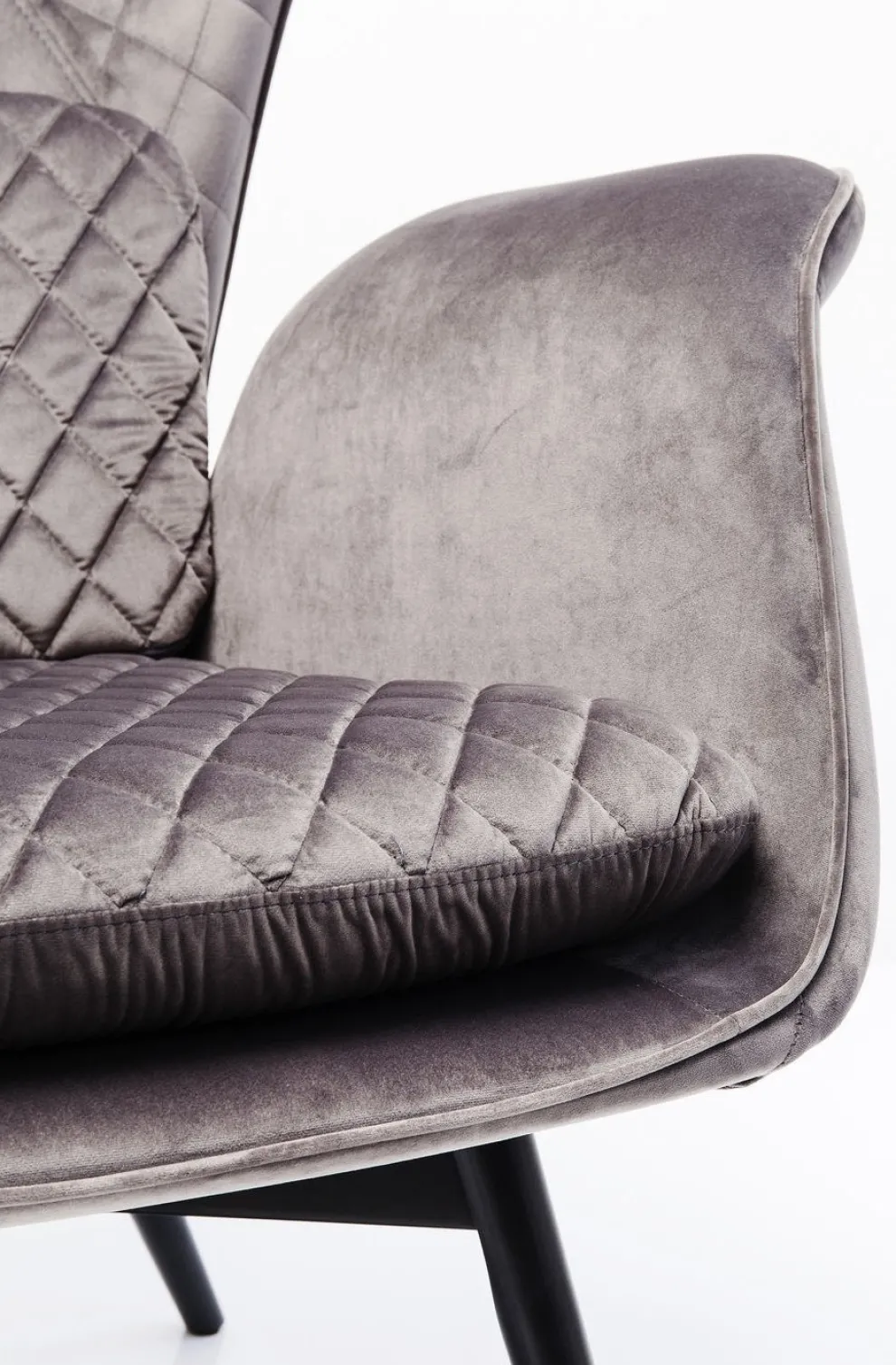 Fauteuil Tudor Fluweel Zilvergrijs