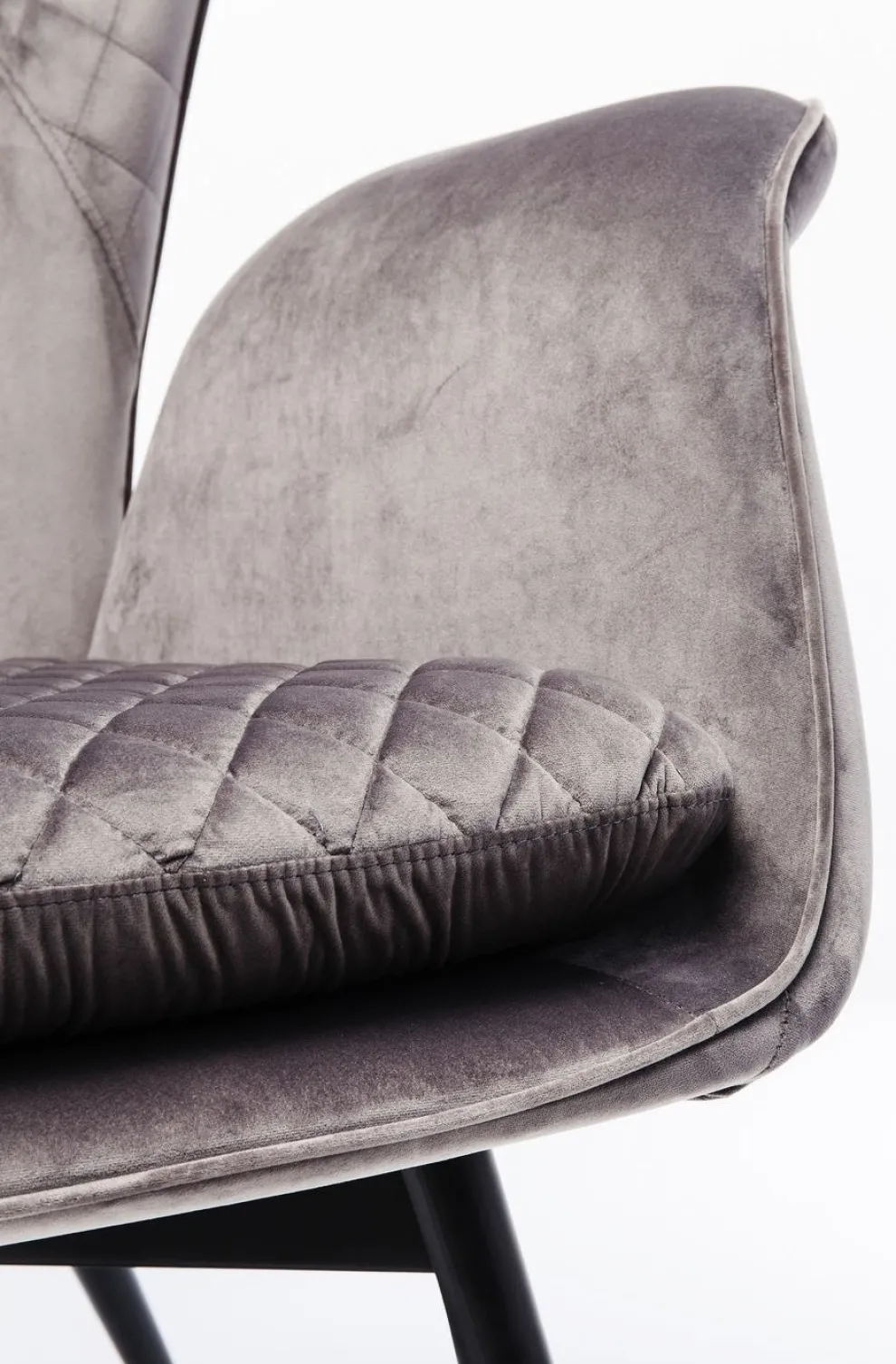 Fauteuil Tudor Fluweel Zilvergrijs