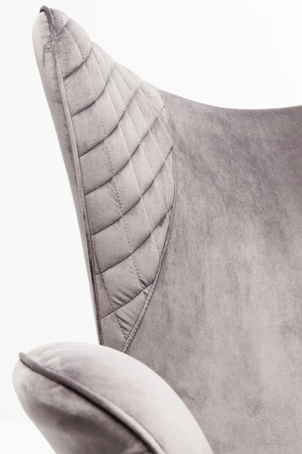 Fauteuil Tudor Fluweel Zilvergrijs