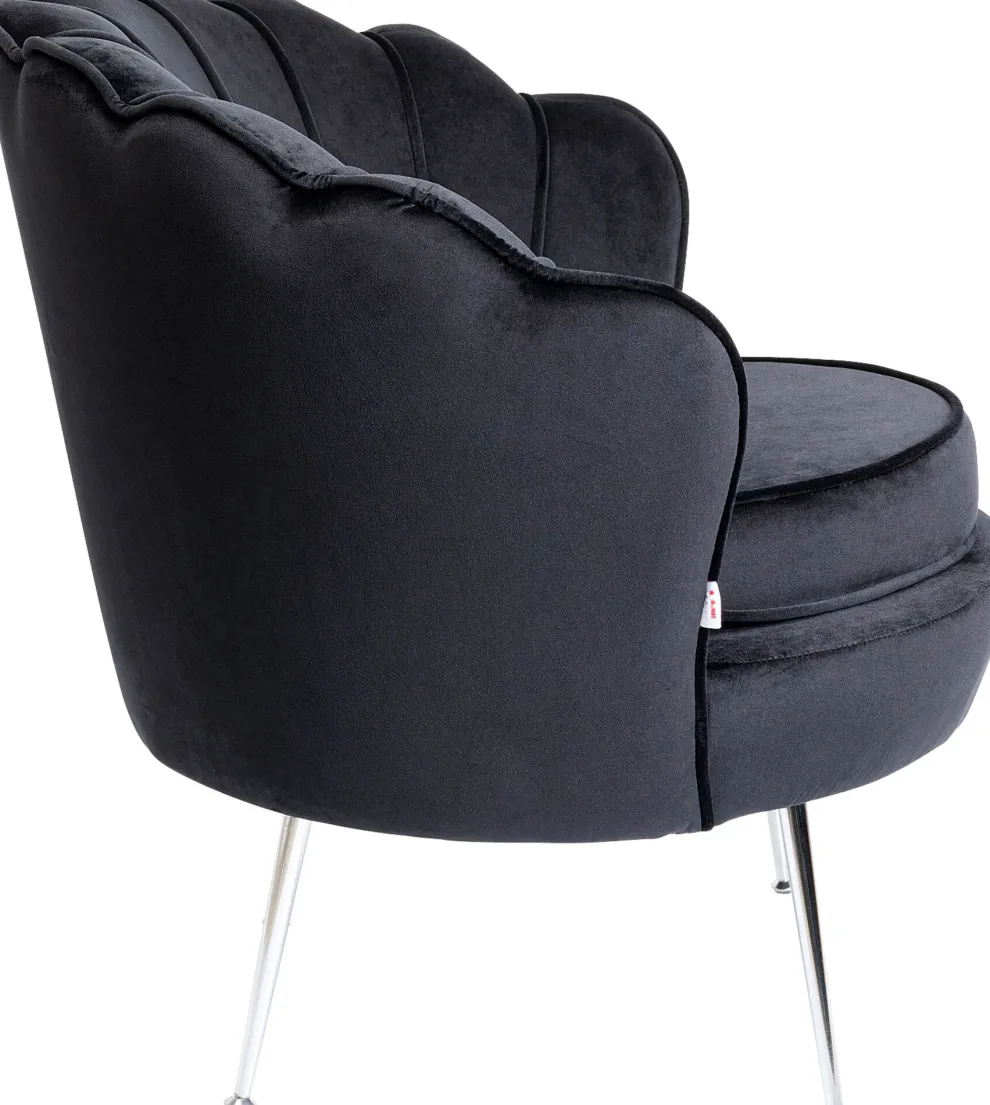 Fauteuil Water Lily Chrome Black