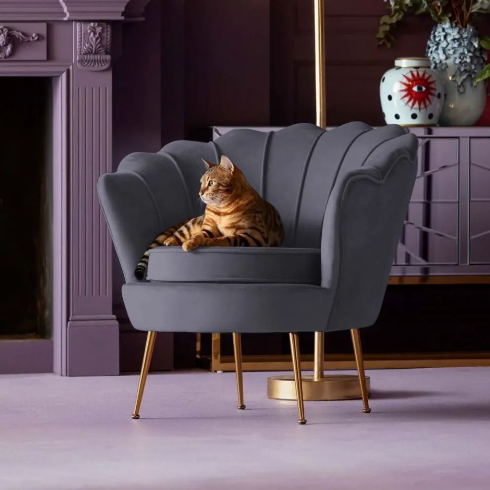 Fauteuil Water Lily Grijs